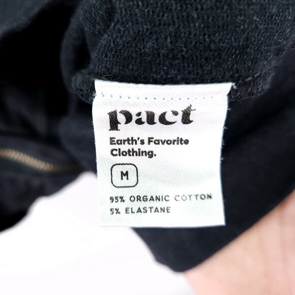Pact Hoodie Sweatshirt Mens Medium Blue Organic Cotton Full Zip Sustainable - Picture 7 of 13